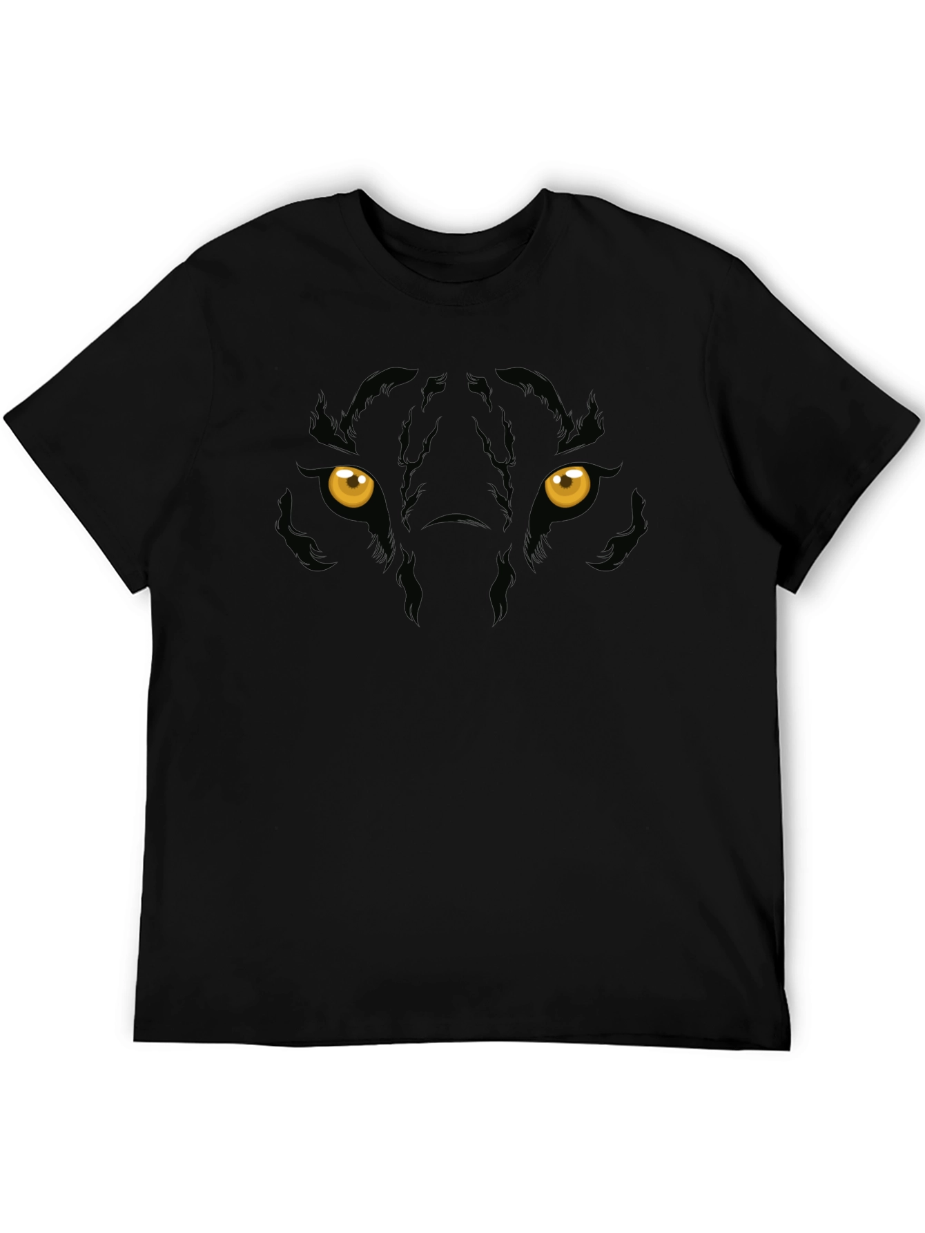 Black Panther Eyes Graphic Print Mens T-Shirt