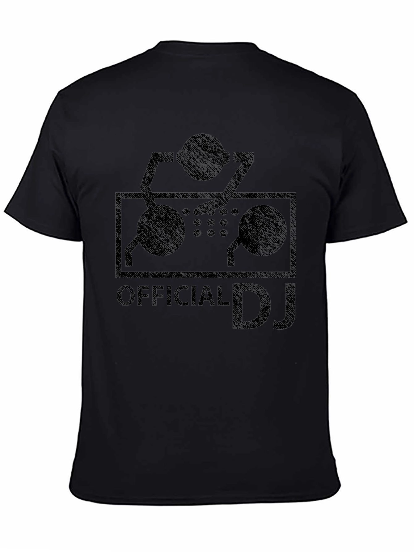 Official DJ Turntable Graphic T-Shirt - Black