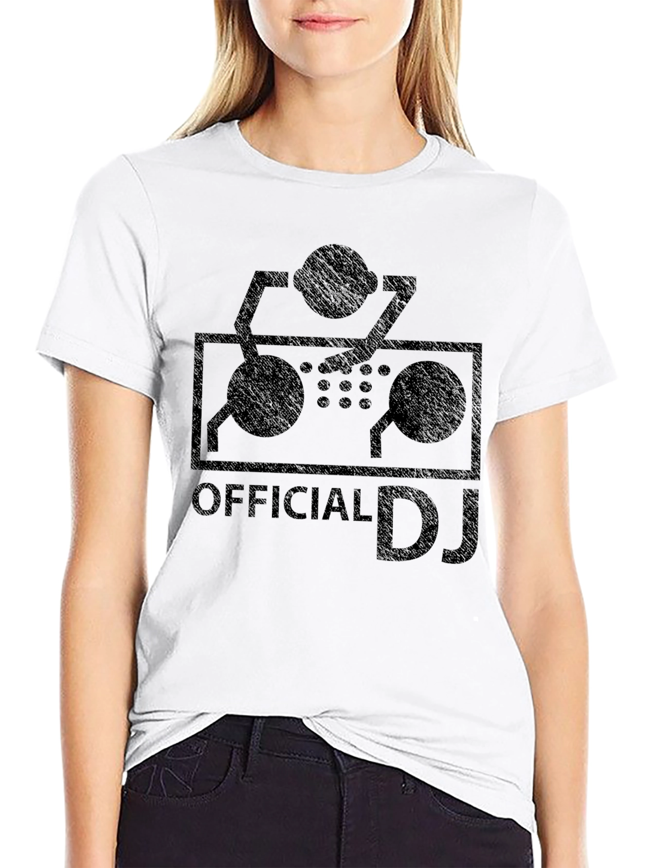 Official DJ Turntable Graphic T-Shirt - Black