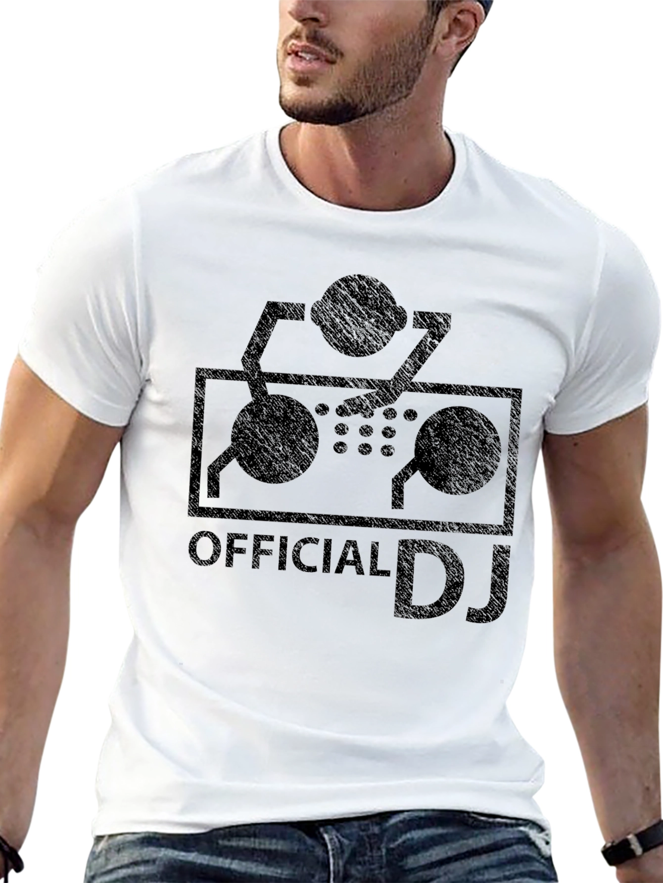 Official DJ Turntable Graphic T-Shirt - Black
