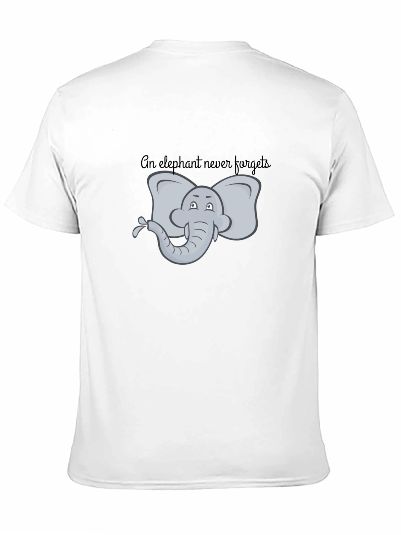 Elephant Never Forgets Graphic Tee - Black