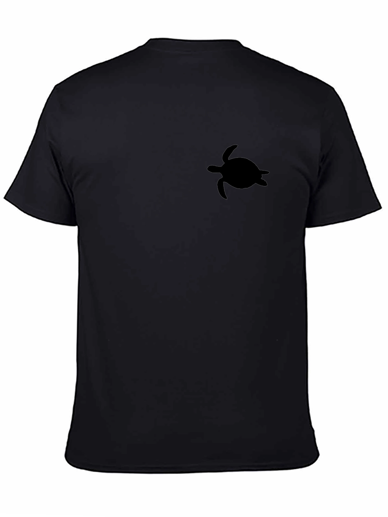 Mens Black Turtle Graphic Tee - Casual Comfort