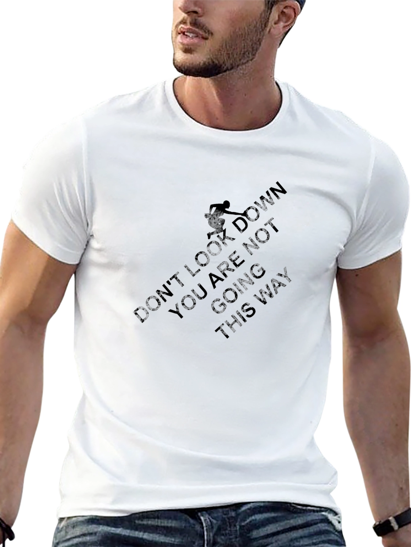 Dont Look Down Graphic Tee - Black