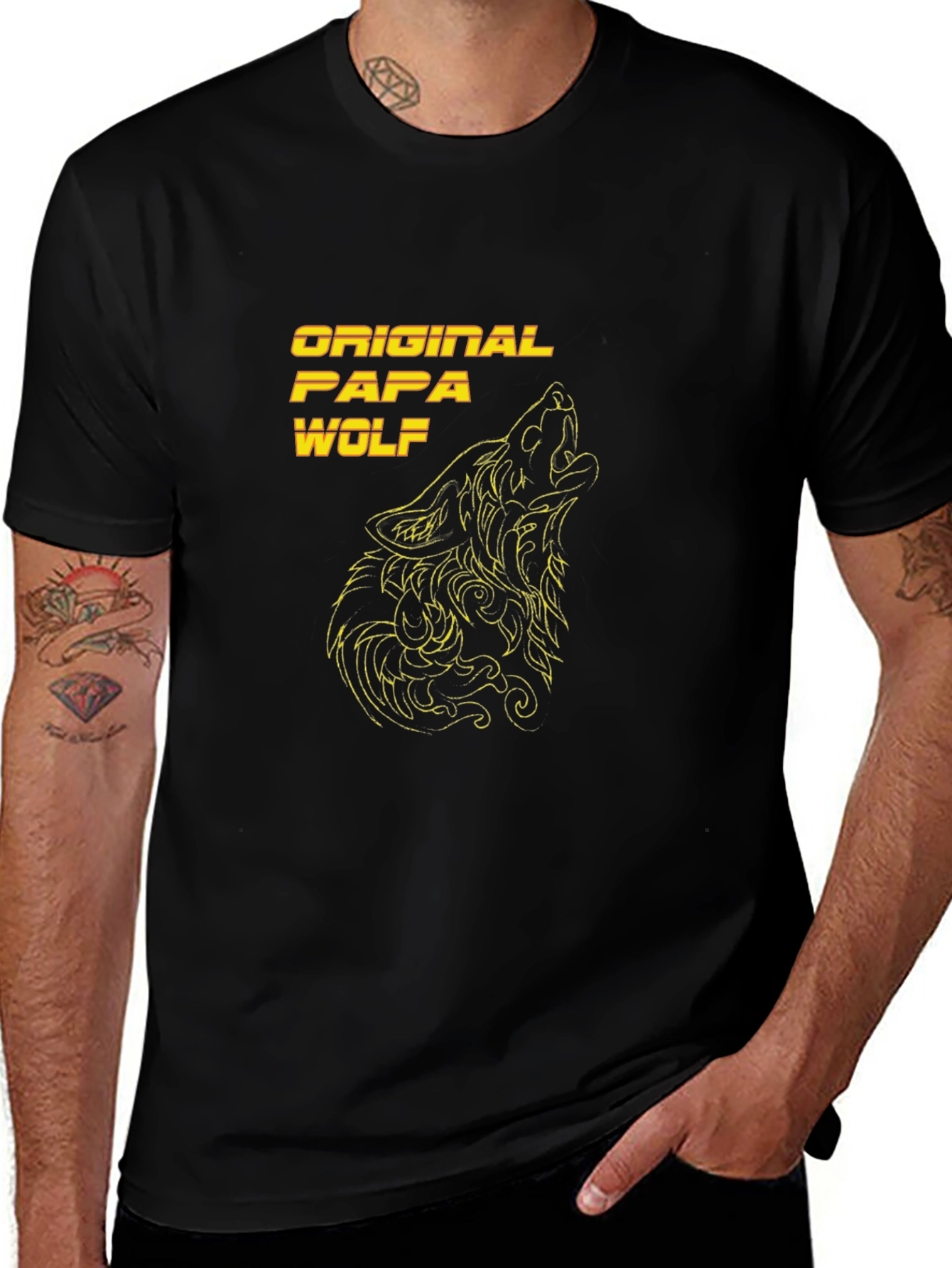 Original Papa Wolf Black T-Shirt