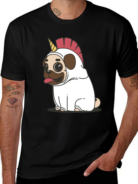 Unicorn Pug T-Shirt - Unique Cartoon Pet Design