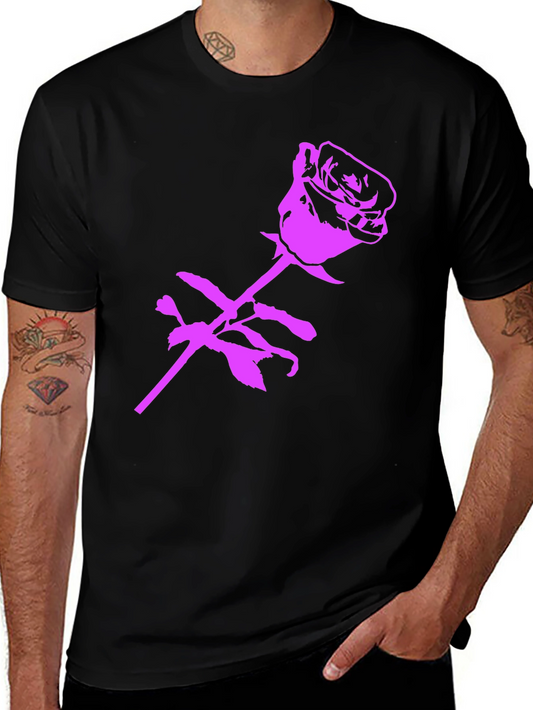Rose Graphic Black T-Shirt