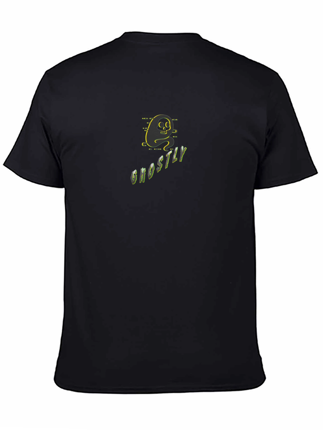 Ghostly Black Graphic Tee - Unique Spooky Style