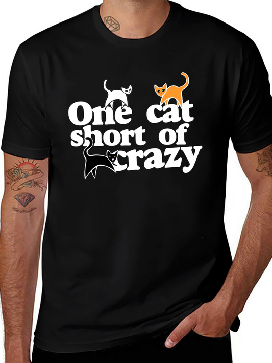One Cat Short T-Shirt - Crazy Cat Lover Tee