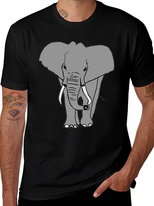 Elephant Graphic Black T-Shirt