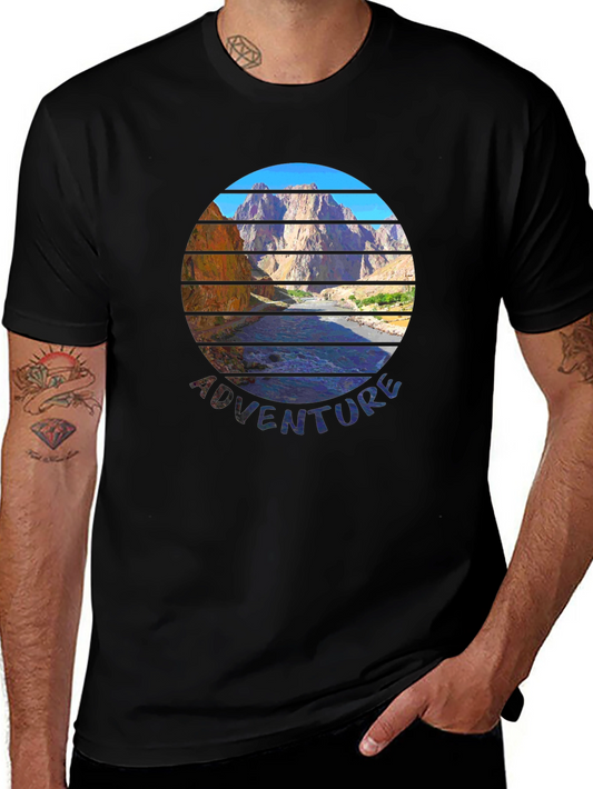 Adventure Mountain Scene Graphic Tee