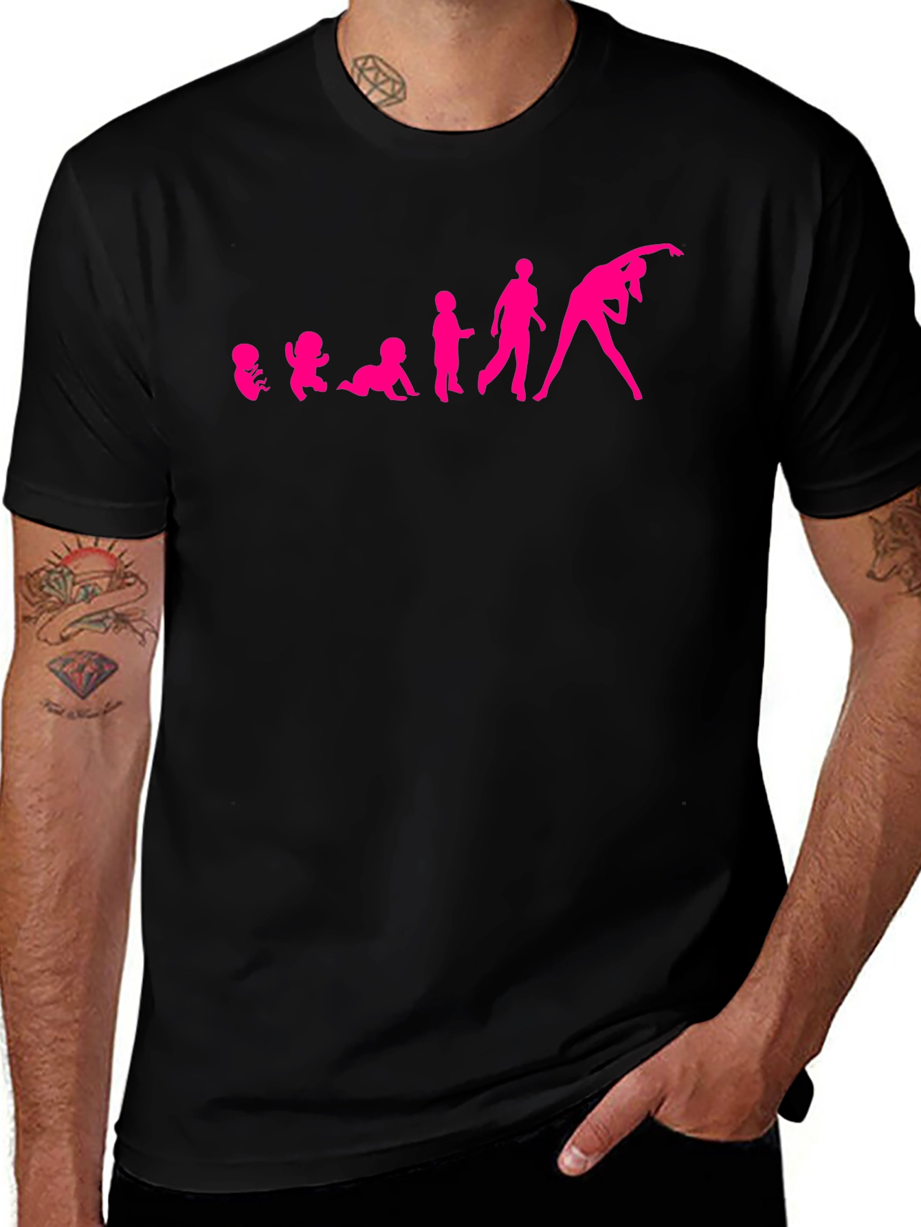 Evolution to Yoga Black T-Shirt