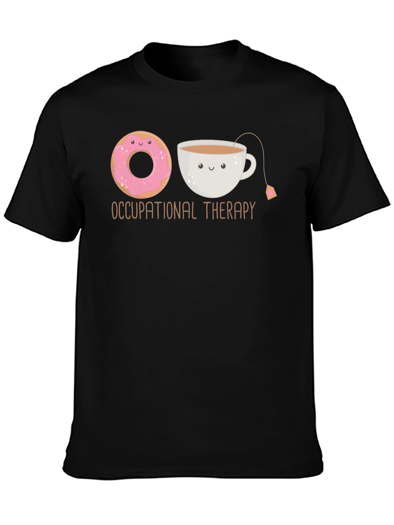 Occupational Therapy Donut & Tea Black T-Shirt