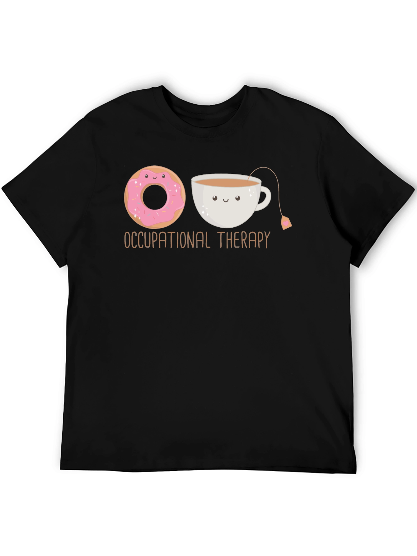 Occupational Therapy Donut & Tea Black T-Shirt