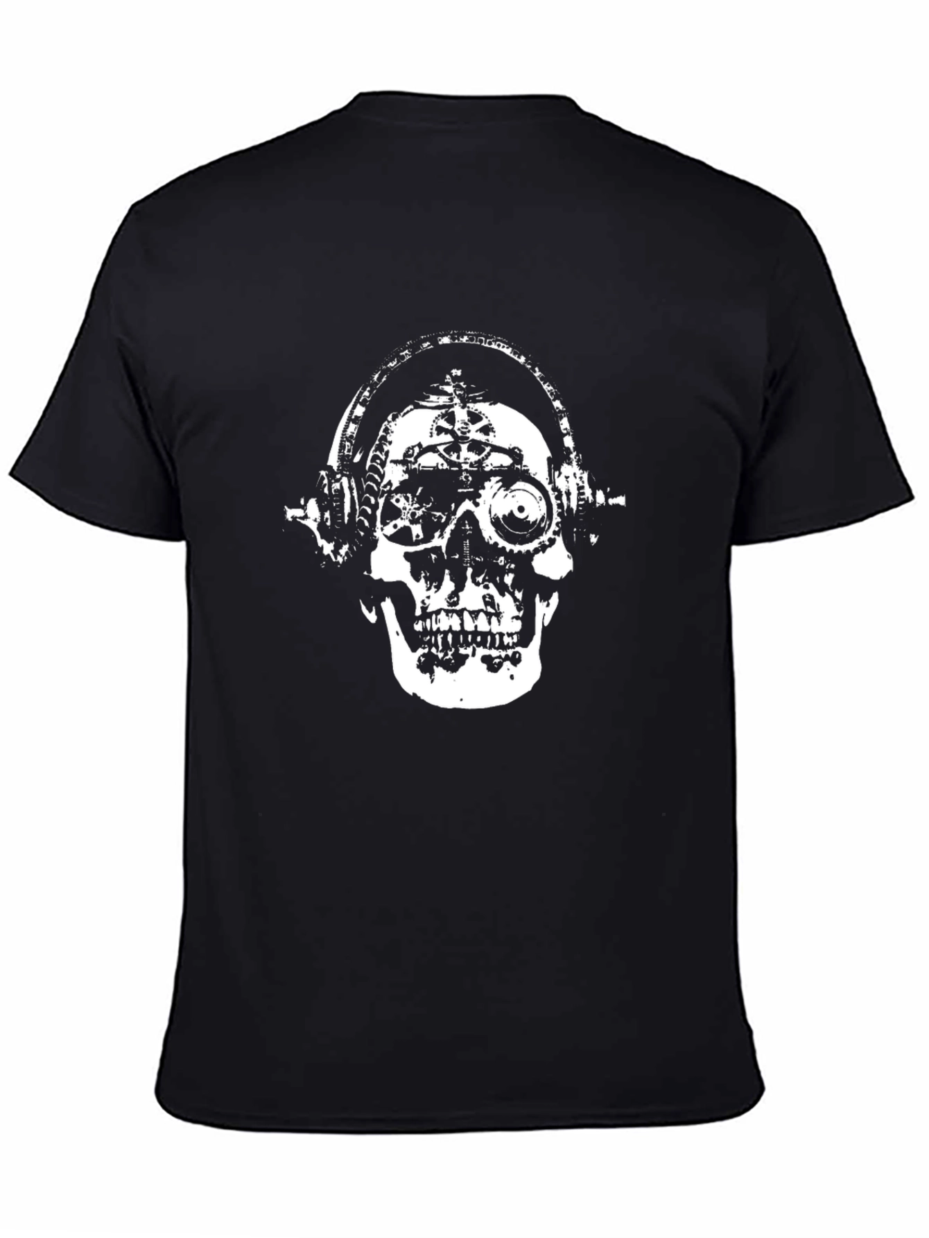 Steampunk Skull T-Shirt - Black Graphic Tee
