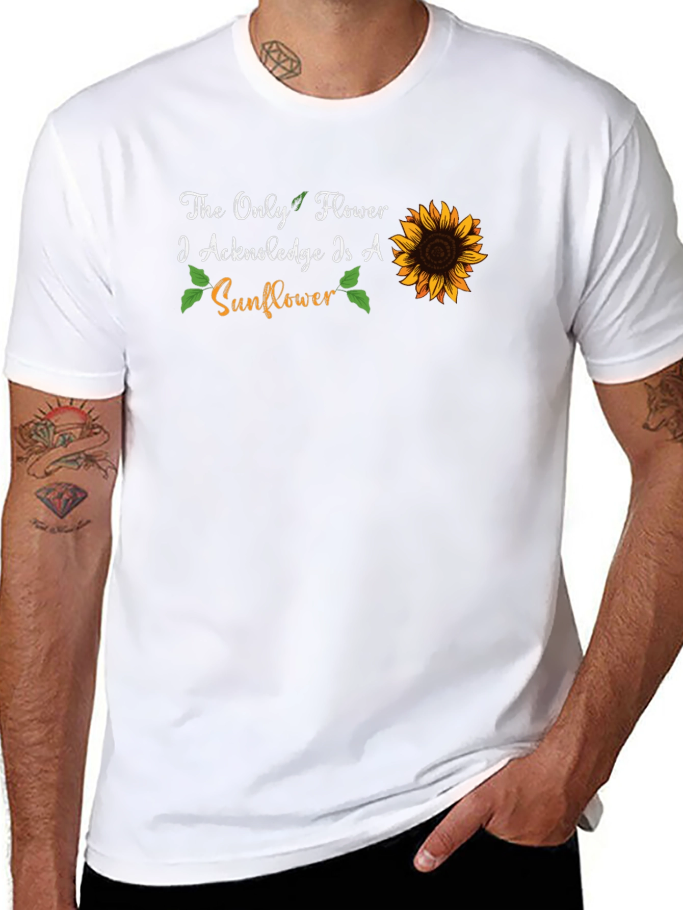 Sunflower Graphic T-Shirt - The Only Flower I Acknowledge